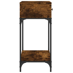 vidaXL Console Table Smoked Oak 75x34,5x75 cm Engineered Wood 6