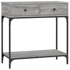 vidaXL Console Table Grey Sonoma 75x34,5x75 cm Engineered Wood 2