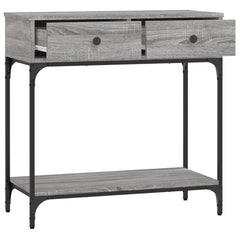 vidaXL Console Table Grey Sonoma 75x34,5x75 cm Engineered Wood 4