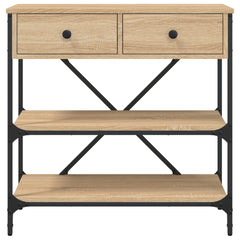 vidaXL Console Table Sonoma Oak 75x34.5x75 cm Engineered Wood 5