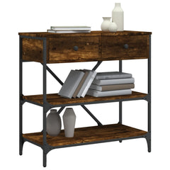 vidaXL Console Table Smoked Oak 75x34.5x75 cm Engineered Wood 3