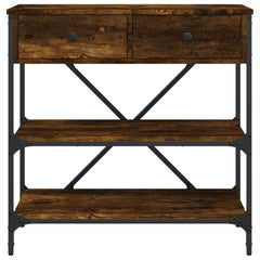vidaXL Console Table Smoked Oak 75x34.5x75 cm Engineered Wood 5