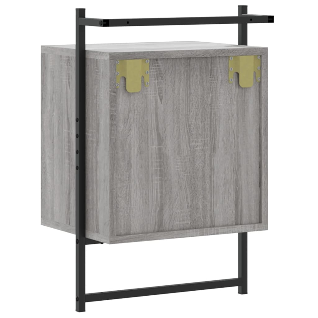 Bedside Cabinet Wall-mounted 40x30x61 cm Grey sonoma