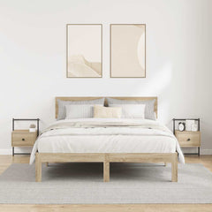 vidaXL Bedside Cabinets Wall-mounted 2 pcs Sonoma Oak 35x30x51 cm Engineered Wood 3
