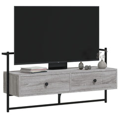vidaXL TV Cabinet Wall-mounted Grey Sonoma 100.5x30x51 cm Engineered Wood 4