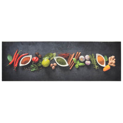 vidaXL Kitchen Rug Washable Spices 60x180 cm Velvet 2