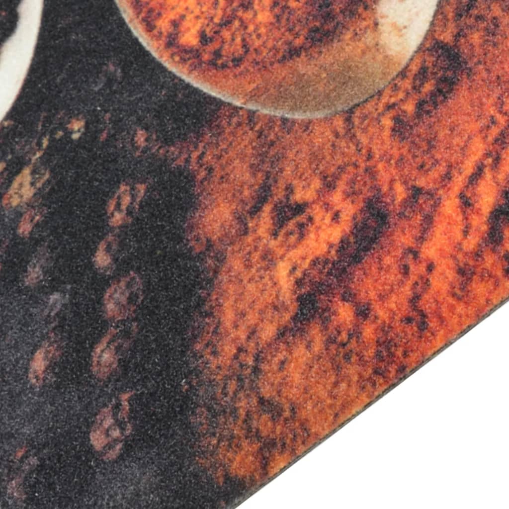 vidaXL Kitchen Rug Washable Spoon & Spices 60x180 cm Velvet 3