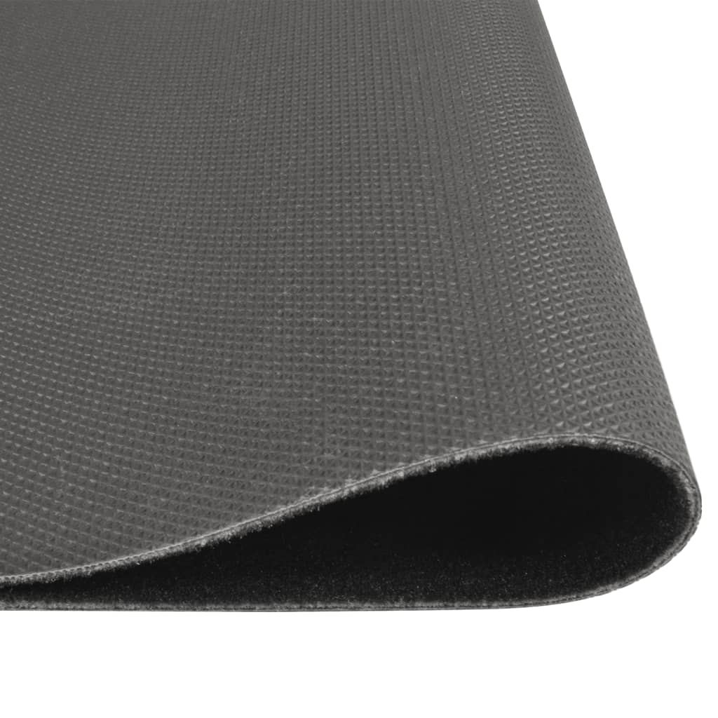 vidaXL Kitchen Rug Washable Kitchen Black 60x180 cm Velvet 3