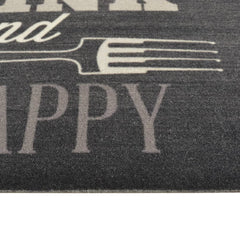vidaXL Kitchen Rug Washable Kitchen Black 60x180 cm Velvet 4