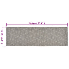 vidaXL Kitchen Rug Washable Rhombus 60x180 cm Velvet 5