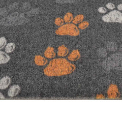 vidaXL Kitchen Rug Washable Paws 60x180 cm Velvet 4