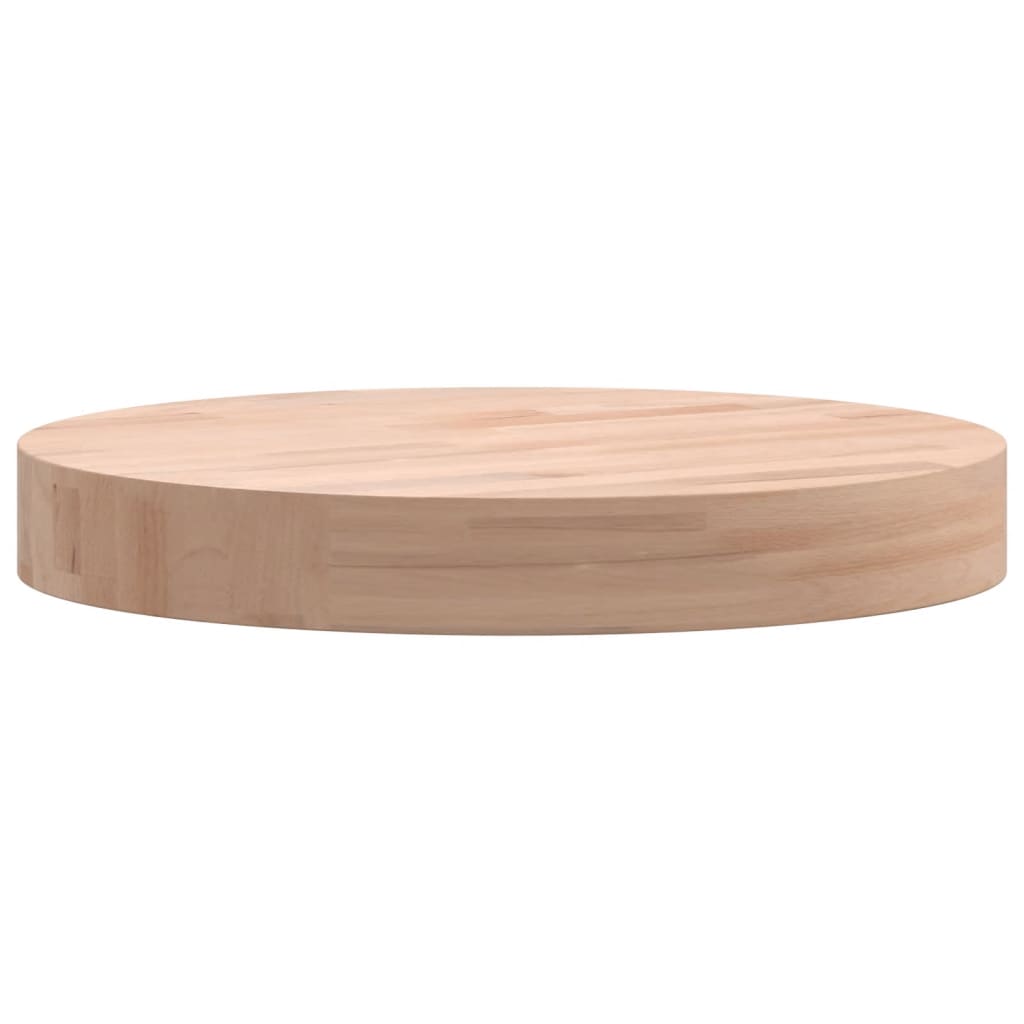 vidaXL Table Top Ø30x4 cm Round Solid Wood Beech 3