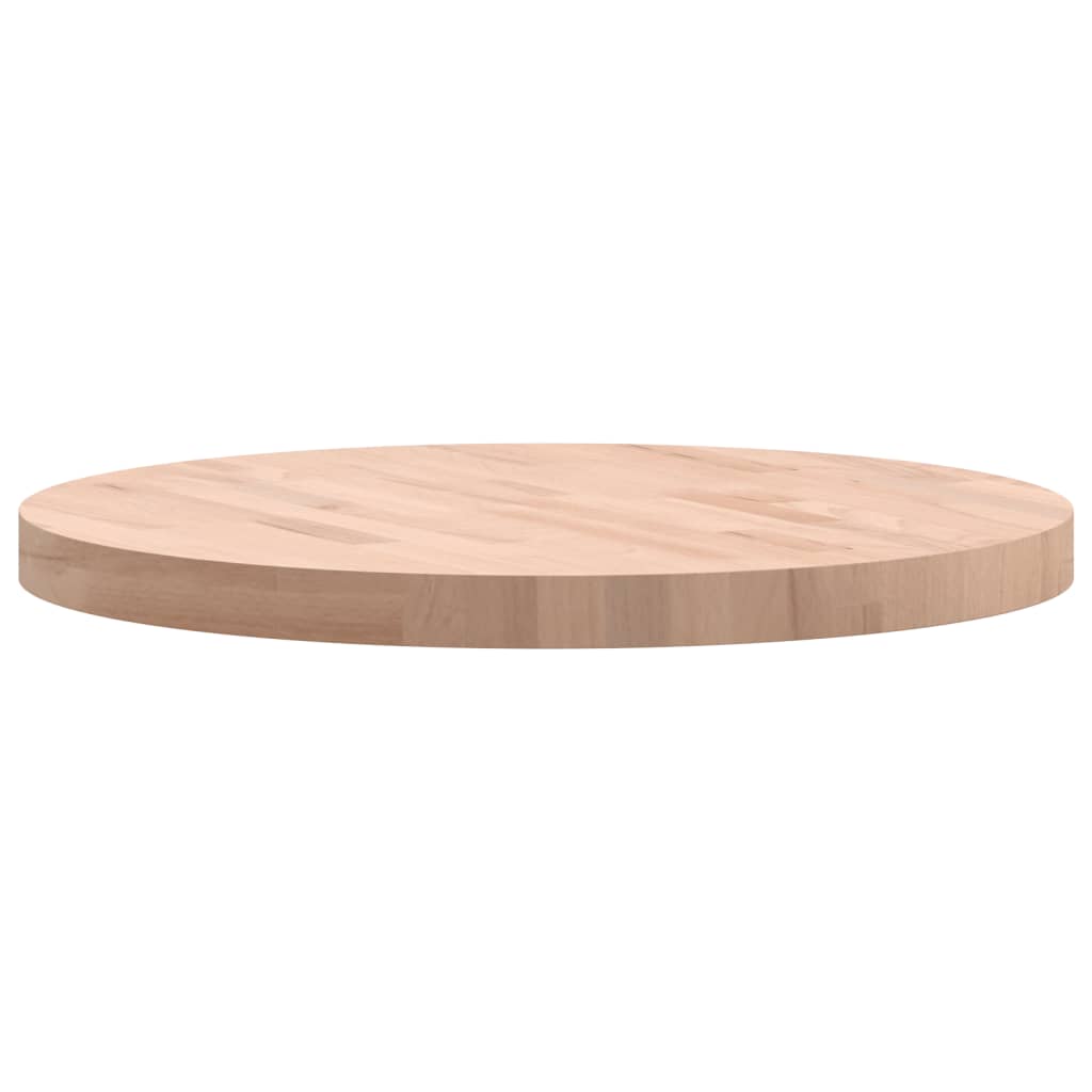vidaXL Table Top Ø60x4 cm Round Solid Wood Beech 6