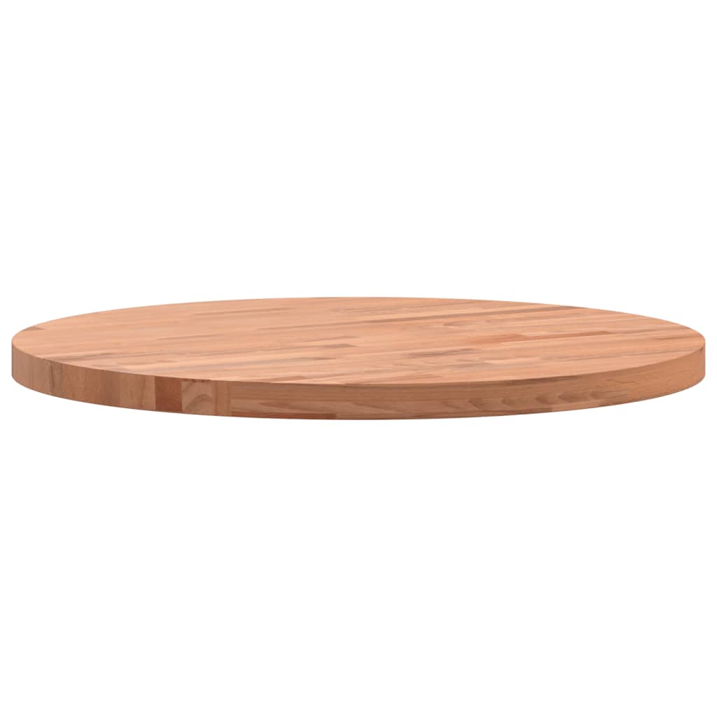 vidaXL Table Top Ø50x2.5 cm Round Solid Wood Beech 5