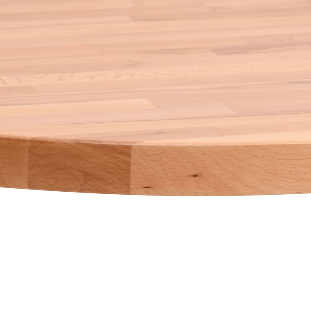 vidaXL Table Top Ø40x4 cm Round Solid Wood Beech 3