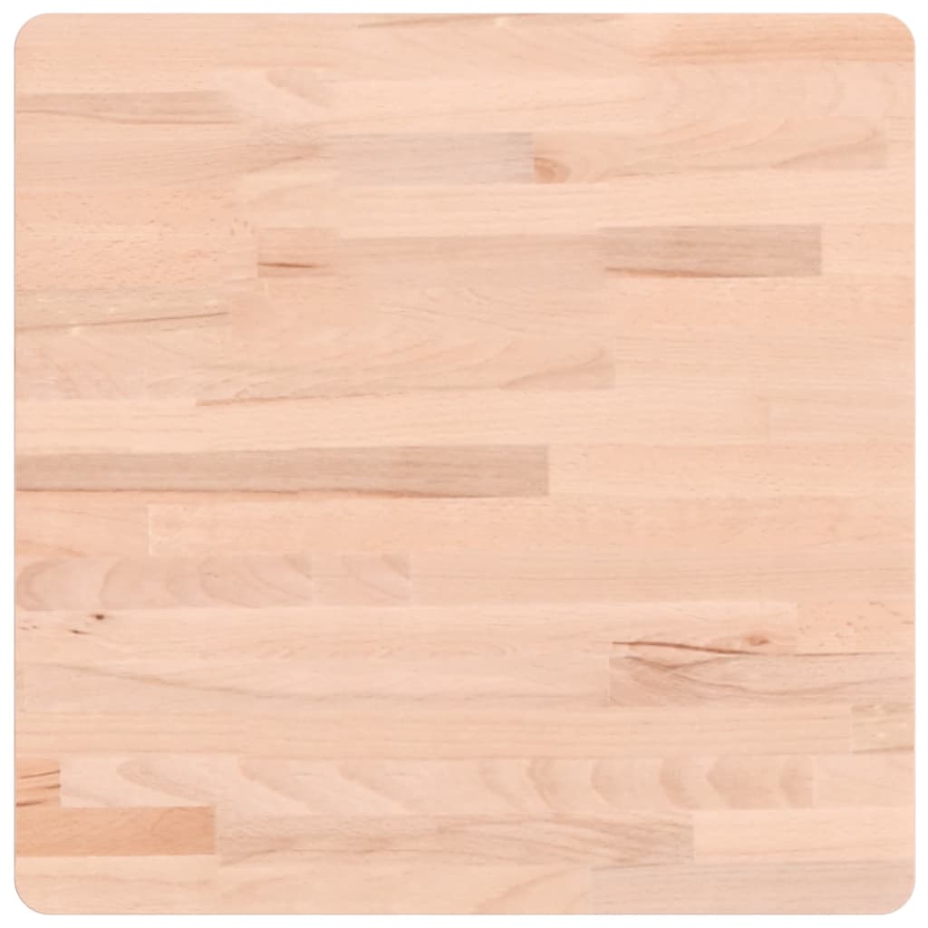 vidaXL Table Top 50x50x2.5 cm Square Solid Wood Beech 2