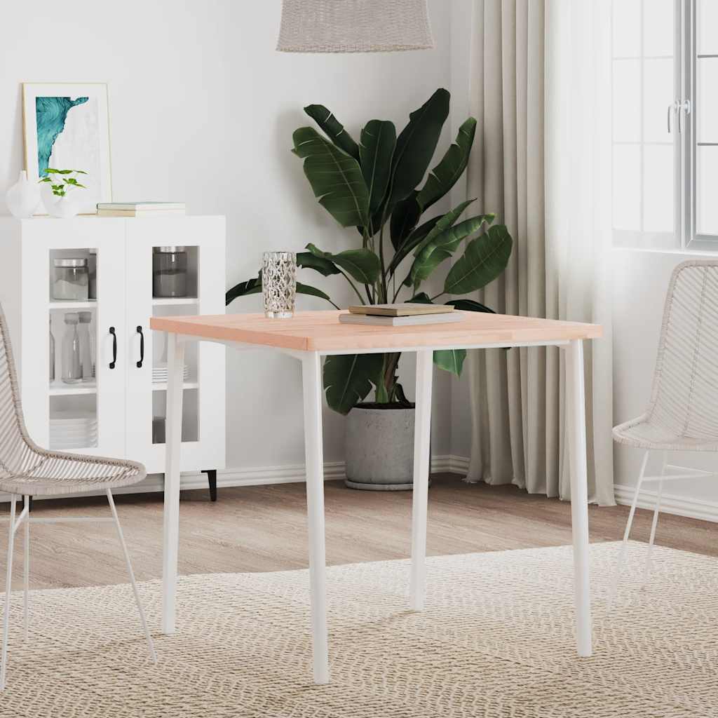 vidaXL Table Top 70x70x2.5 cm Square Solid Wood Beech 1