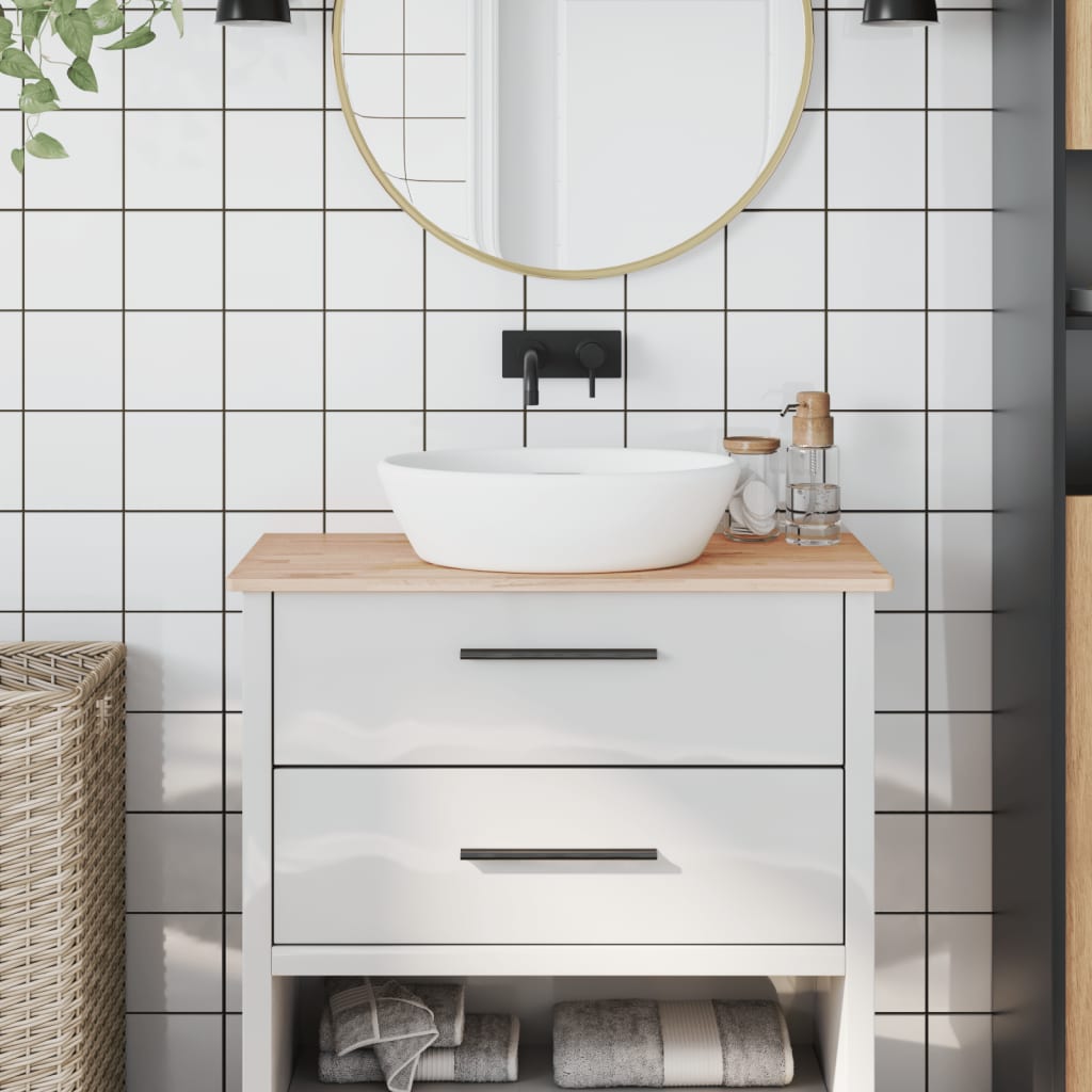 vidaXL Bathroom Countertop 80x40x1.5 cm Solid Wood Beech 1