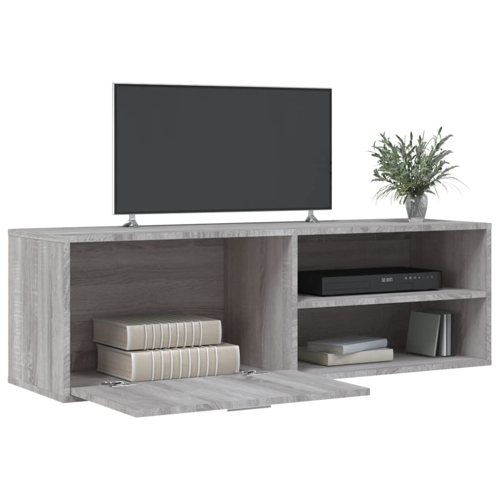 vidaXL TV Cabinet Grey Sonoma 120x34x37 cm Engineered Wood 3