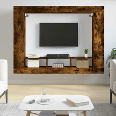TV Cabinet 152x22x113 cm Engineered Wood Smoked oak