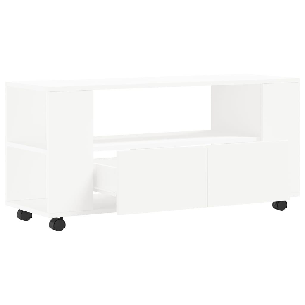TV Cabinet 102x34,5x43 cm Engineered Wood White