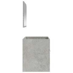 vidaXL Bathroom Cabinet with Mirror Concrete Grey Engineered Wood 6