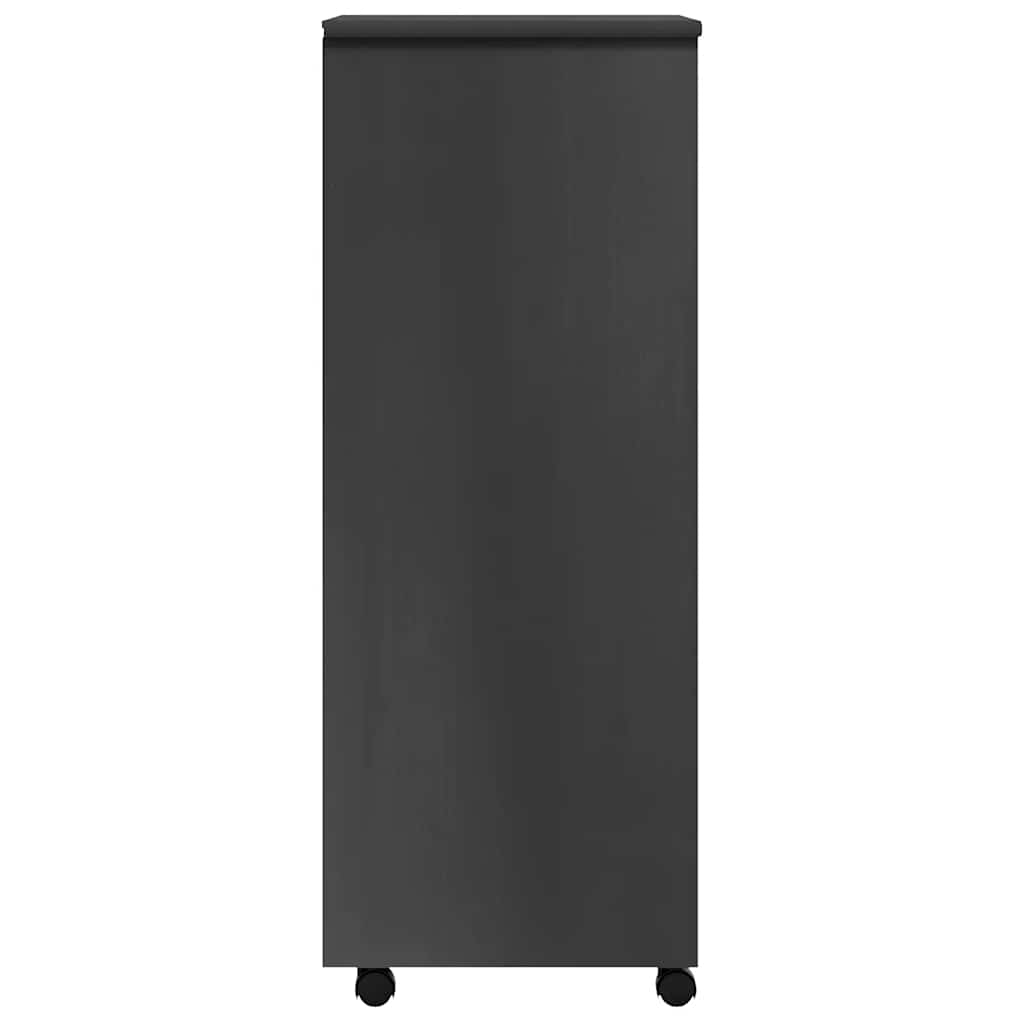 Rolling Cabinet with Drawers "MOSS" Grey Solid Wood Pine, image 6