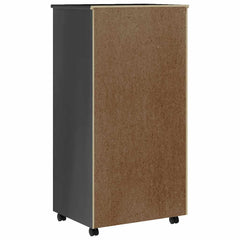 Rolling Cabinet with Drawers "MOSS" Grey Solid Wood Pine, image 5