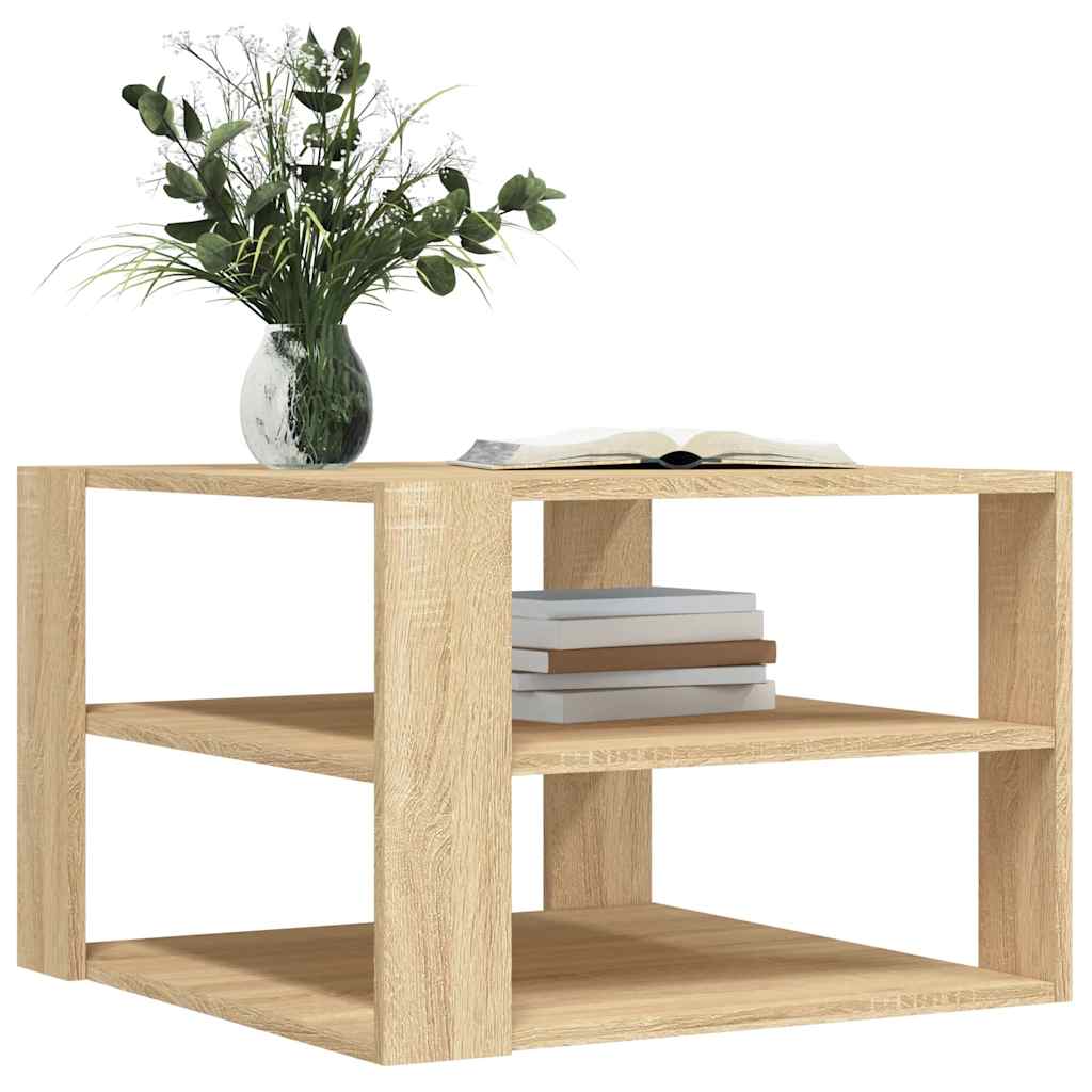 vidaXL Coffee Table Sonoma Oak 58x58x40 cm Engineered Wood 3
