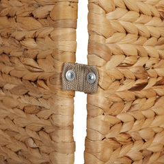 Room Divider 3-Panel Water Hyacinth Light brown 122 x 180 cm
