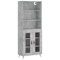 vidaXL Highboard Concrete Grey 69,5x34x180 cm Engineered Wood 2