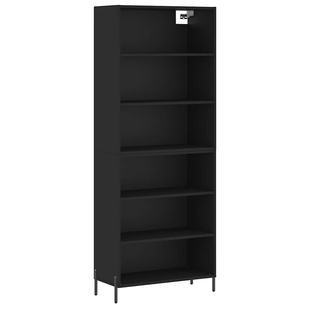 vidaXL Highboard Black 69,5x32,5x180 cm Engineered Wood 2