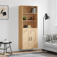 Highboard 69.5x34x180 cm Engineered Wood 2 Wood Doors Sonoma oak