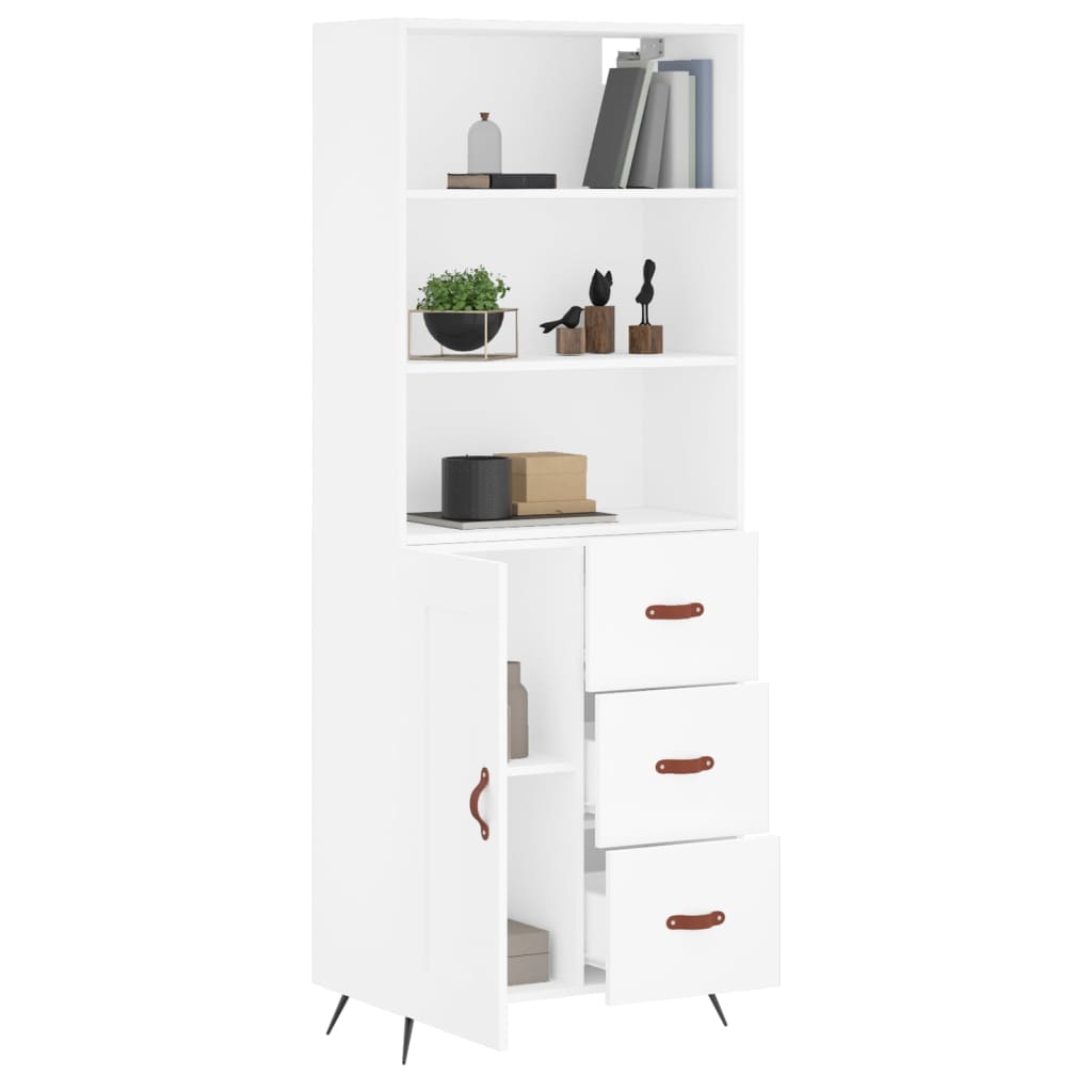 vidaXL Highboard White 69,5x34x180 cm Engineered Wood 3