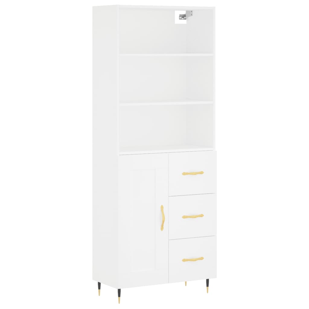 vidaXL Highboard White 69,5x34x180 cm Engineered Wood 2