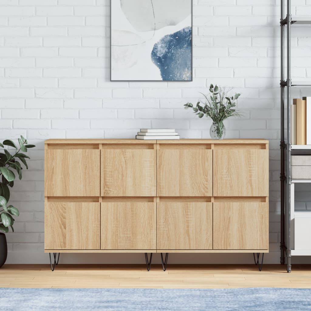 Sideboards Engineered Wood 2 pcs Sonoma oak