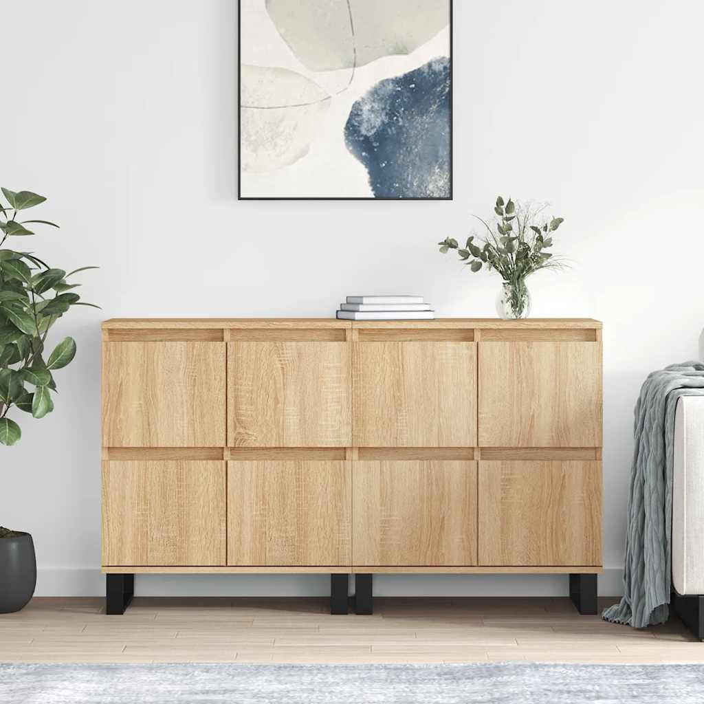Sideboards Engineered Wood 2 pcs Sonoma oak