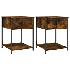 vidaXL Bedside Tables 2 pcs Smoked Oak 44x45x58 cm Engineered Wood 2