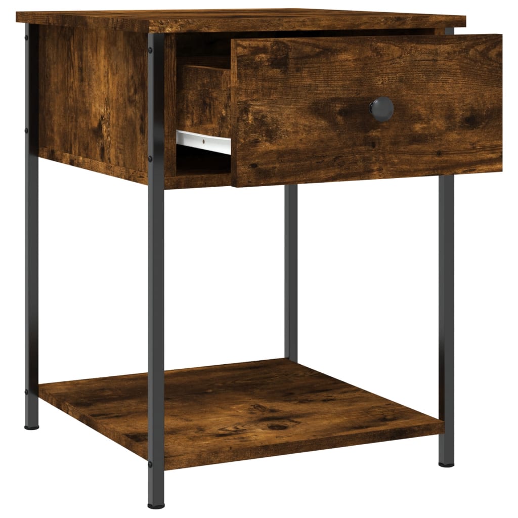 vidaXL Bedside Tables 2 pcs Smoked Oak 44x45x58 cm Engineered Wood 6
