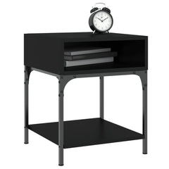 vidaXL Bedside Tables 2 pcs Black 40x41x50 cm Engineered Wood 3