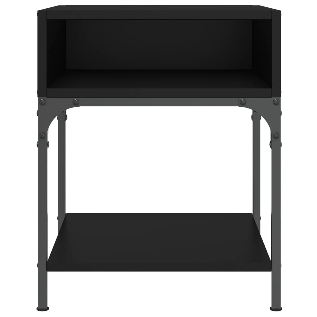vidaXL Bedside Tables 2 pcs Black 40x41x50 cm Engineered Wood 5