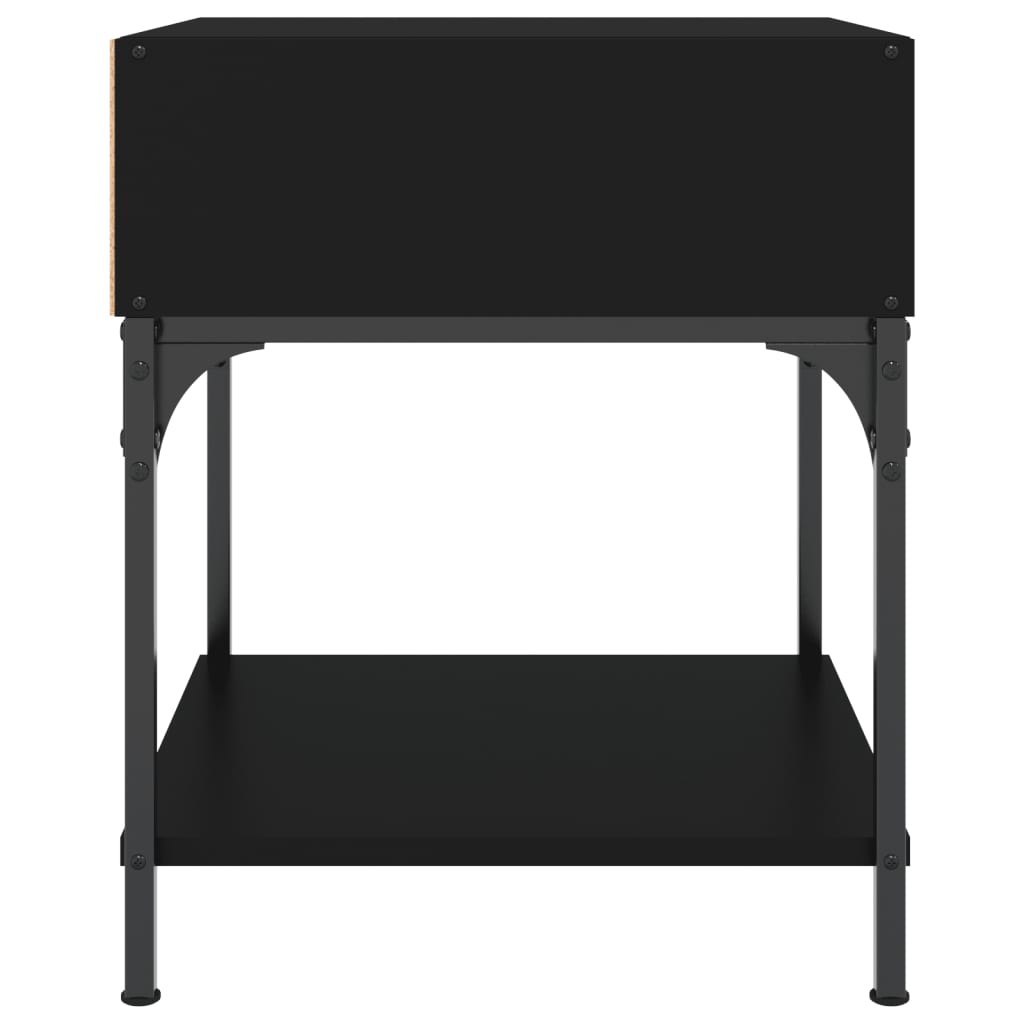 vidaXL Bedside Tables 2 pcs Black 40x41x50 cm Engineered Wood 6