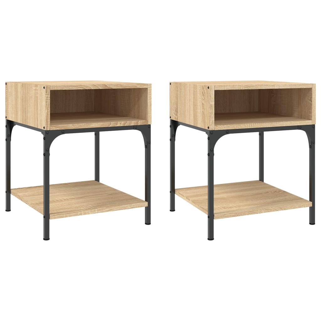 vidaXL Bedside Tables 2 pcs Sonoma Oak 40x41x50 cm Engineered Wood 2