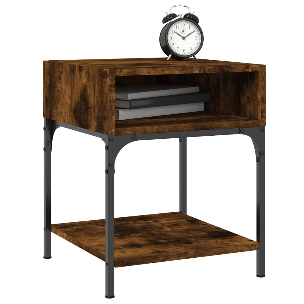 vidaXL Bedside Tables 2 pcs Smoked Oak 40x41x50 cm Engineered Wood 3