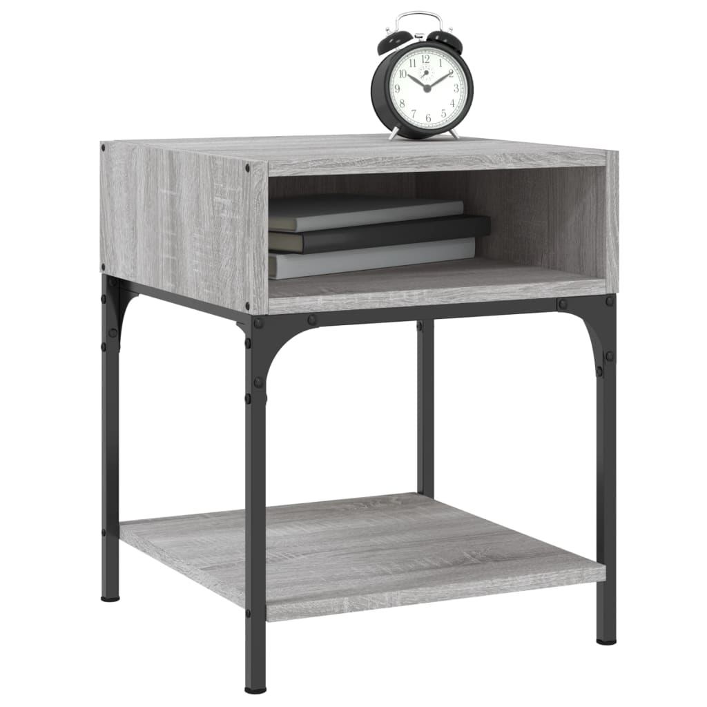 vidaXL Bedside Tables 2 pcs Grey Sonoma 40x41x50 cm Engineered Wood 3