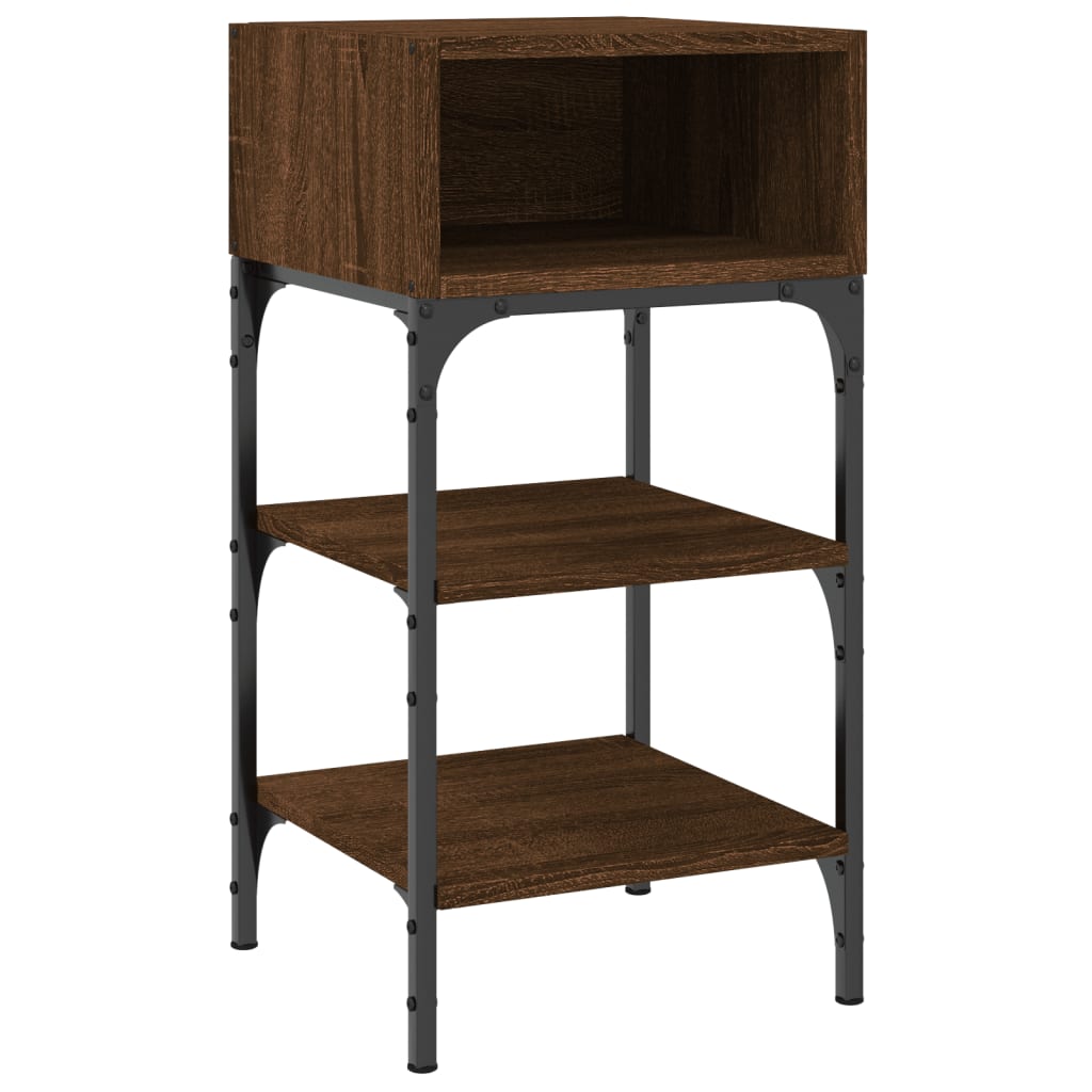 vidaXL Bedside Tables 2 pcs Brown Oak 35x34.5x70 cm Engineered Wood 4
