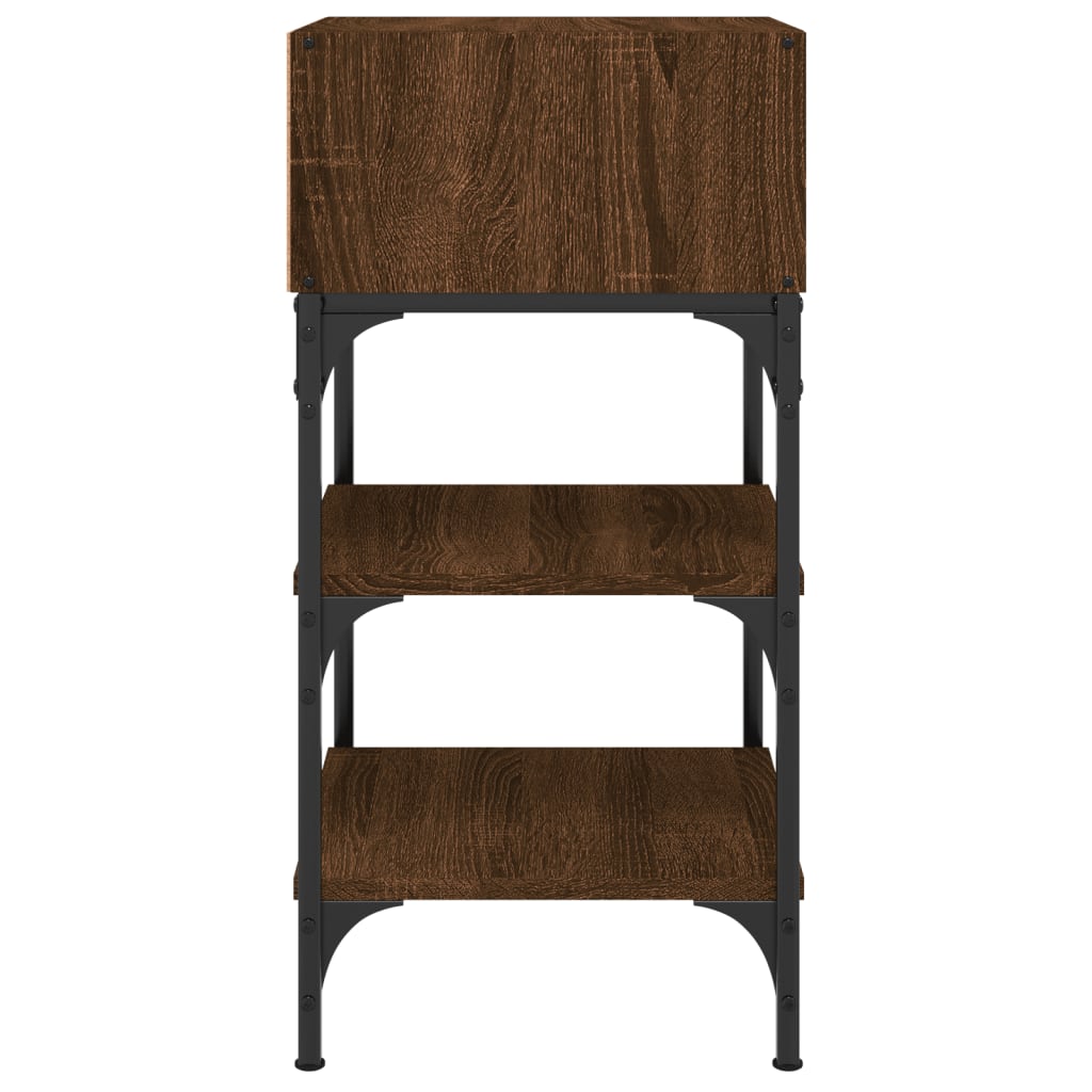 vidaXL Bedside Tables 2 pcs Brown Oak 35x34.5x70 cm Engineered Wood 6
