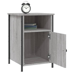 vidaXL Bedside Cabinet Grey Sonoma 40x42x60 cm Engineered Wood 4