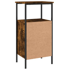 vidaXL Bedside Cabinet Smoked Oak 41x31x80 cm Engineered Wood 5