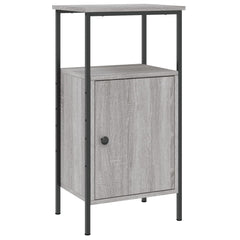 vidaXL Bedside Cabinet Grey Sonoma 41x31x80 cm Engineered Wood 2